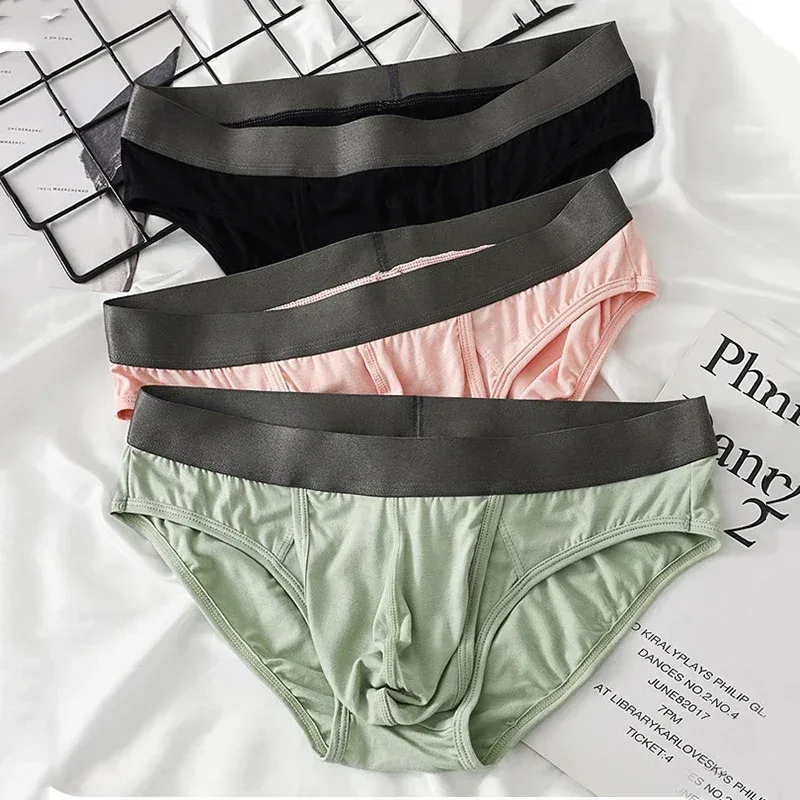 Men's Modal Briefs, Dual Separate Pouch Design, Ultra Thin Breathable High Stretch Underwear, Daily Comfort Wear — image 17