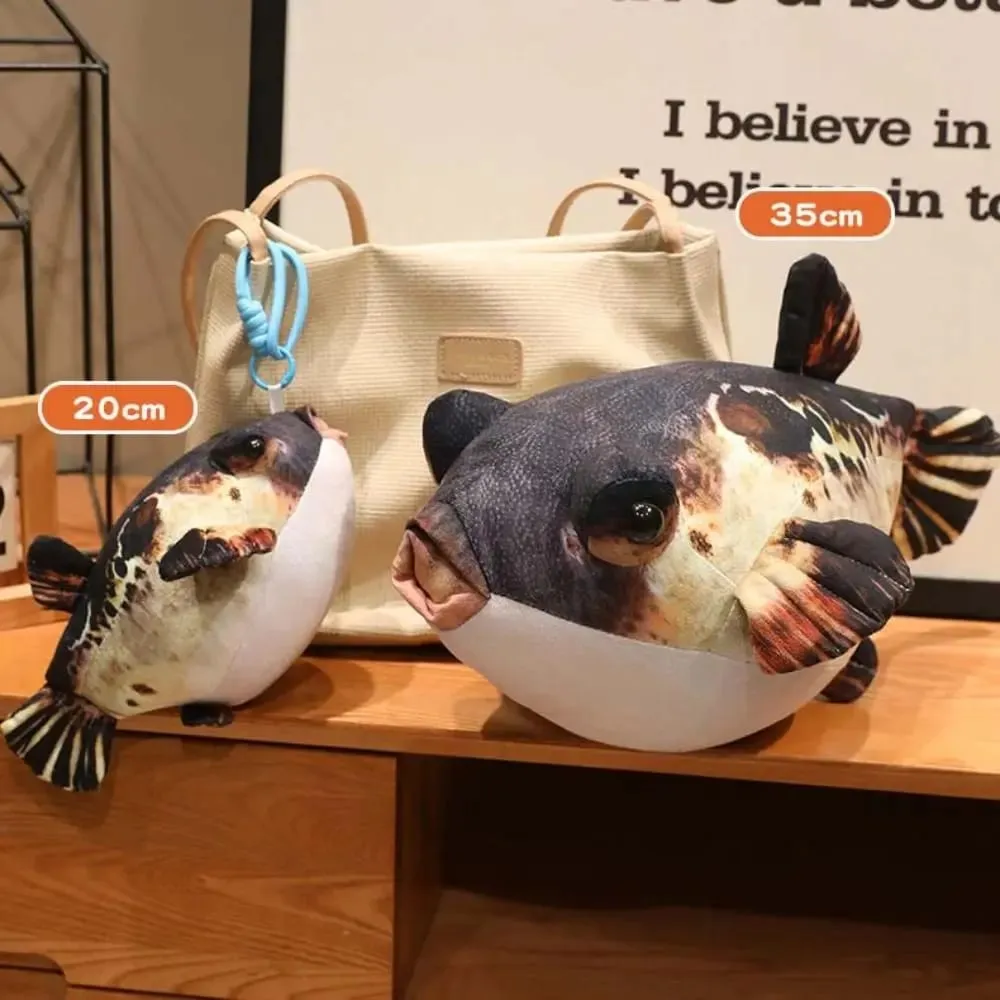 Stuffed Animals Simulation Puffer Fish Back Cushion Καναπές Διακοσμητικό Puffer Fish μενταγιόν 20cm Sleeping — image 6