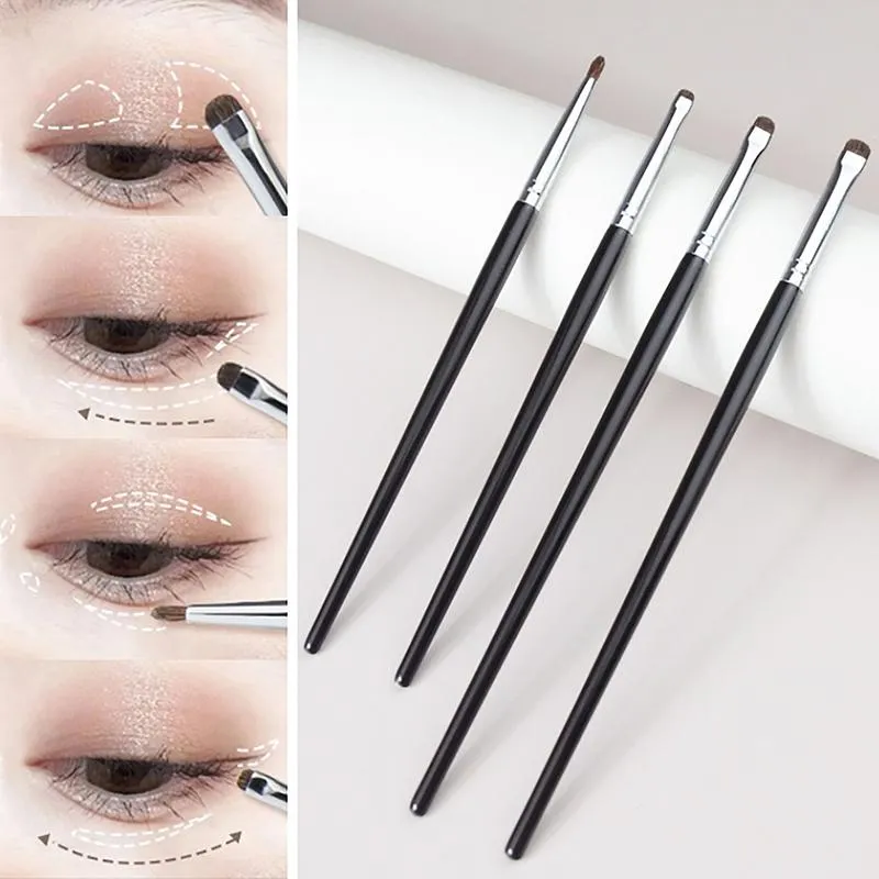 4/6Pcs Undereye Smudge Brushes Soft Eyeliner Brush Perfect Eye Makeup Tools Eye Detail Brushes Set Horse Hair Eyeshadow Brushes