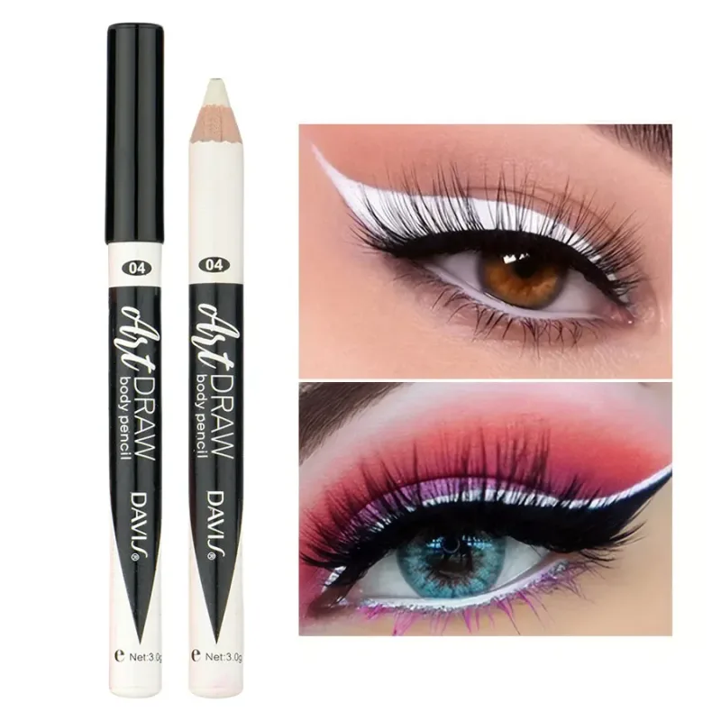 Pena Eyeliner Bibir 15 Warna Hitam Biru Multiwarna Metalik Mutiara Glitter Matte Finish Pena Rias Mata Gaya Smokey Punk — image 12