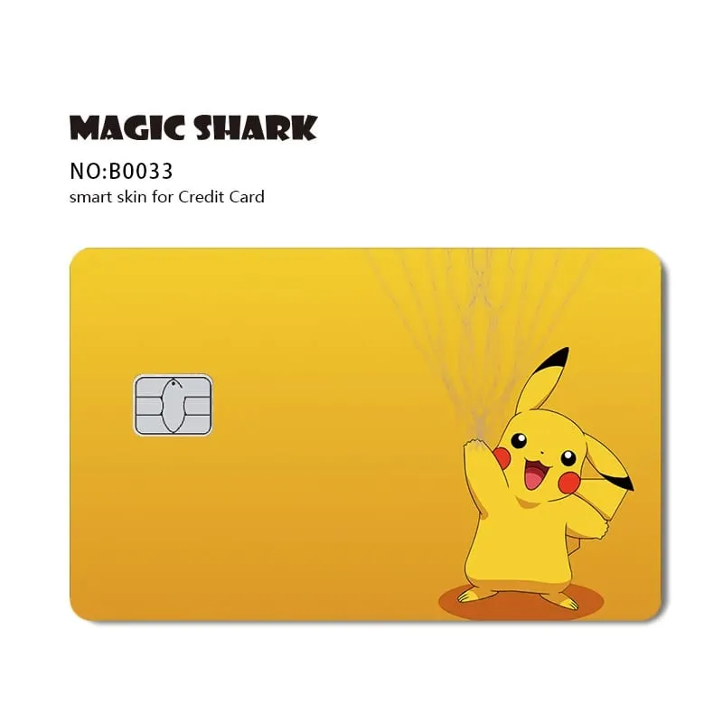 Maigc Shark Cute Pokemons Mewtwo Eevee Pikachu Gengar Sticker Film Cover for Debit Credit Card No Fade — image 23