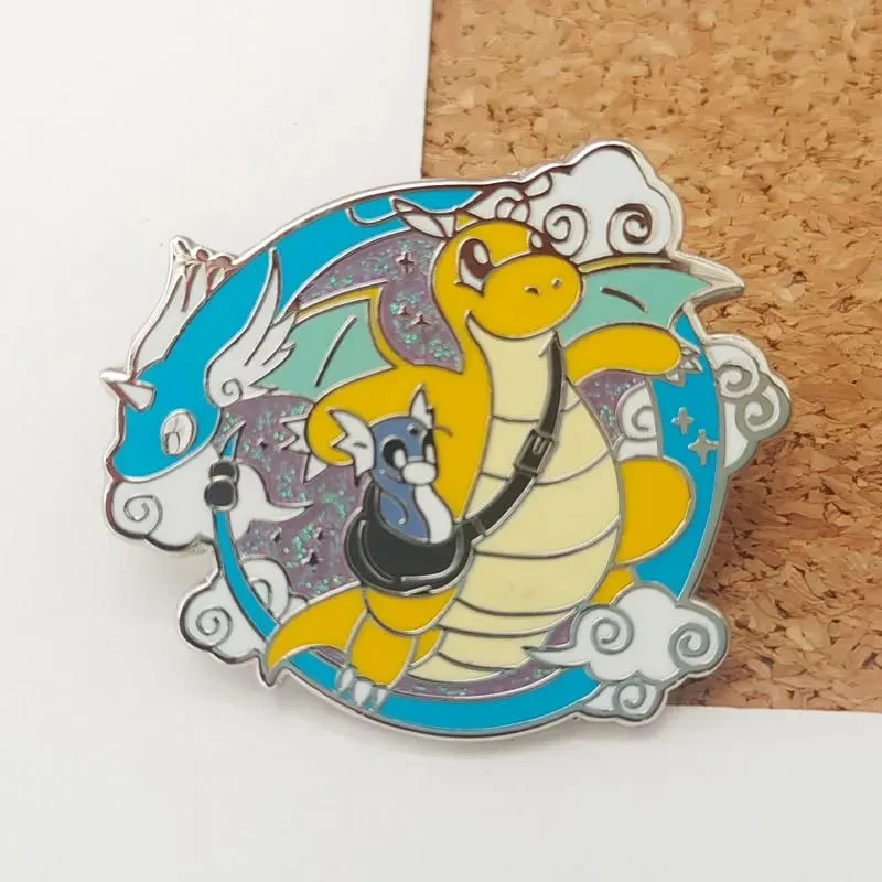 Pin Enamel Anime Pokemon Charmander Koleksi Bros Kartun Logam Dinosaurus Kawaii Ransel Tas Topi Kerah Lencana Kerah — image 3