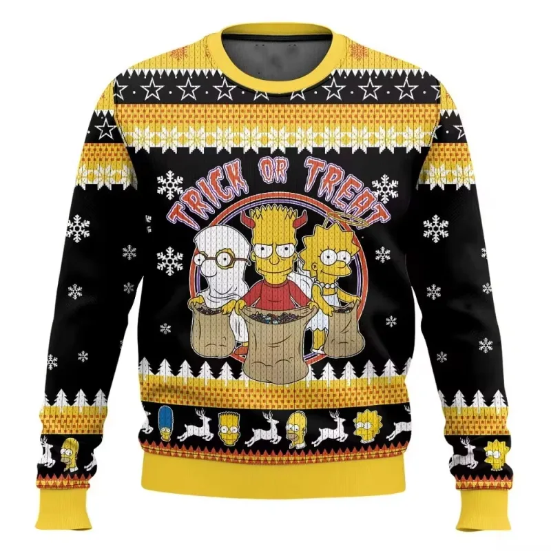 outono e inverno de volta ao futuro suéteres feios de Natal, camisas de anime de desenho animado para homens e mulheres, roupas — image 5