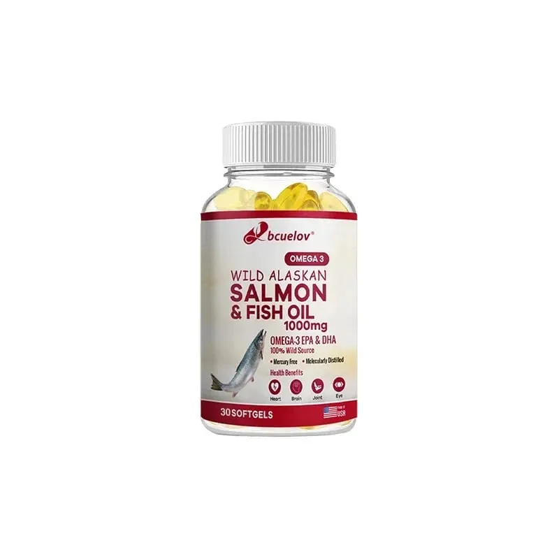 Super Omega-3 EPA/DHA Fish Oil Capsules - Heart Brain & Joint Health Support - Gluten Free Non-GMO