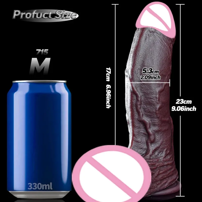 Realistisk Mjuk Stor Dildo XXL Porr Enorm Tjock Fake Penis Dubbel Silikon Kuk Kvinna Man Onani Sugkopp Analsexleksaker