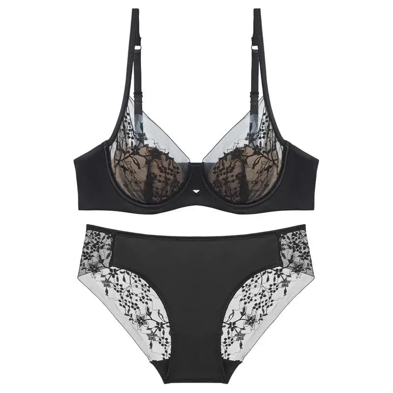 Bridal Festive Red Lace Intimates Kit Soft Underwire Thin Cup Push‑Up Support Lingerie Set For Small Bust 32‑38 Women Underwear — image 13