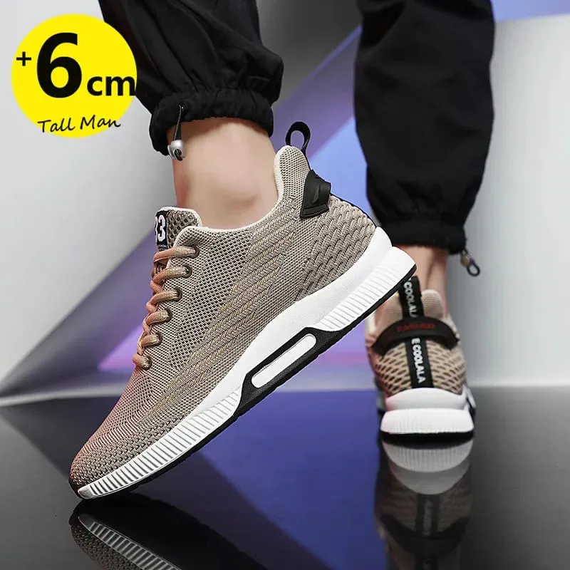 Sneakers Herre Højdeøge indlægssåler 6 cm Elevator Sko Chunky Højere Heel Lift Plus Størrelse 37-46 — image 5