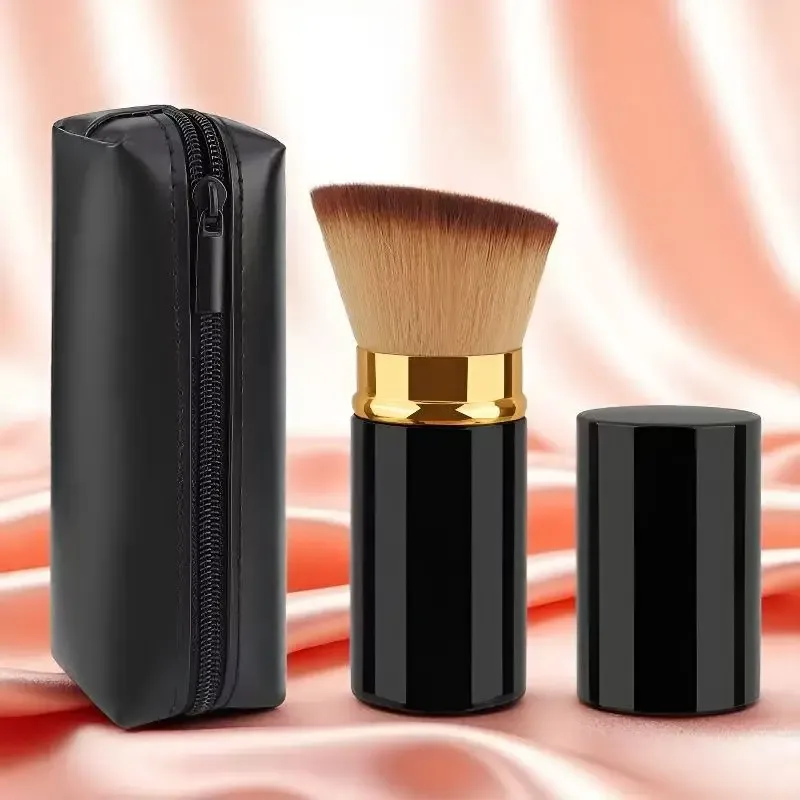 Set Kuas Rias Portabel Bepergian dengan Tas Penyimpanan Kuas Foundation Blush Kuas Kosmetik untuk Perlengkapan Kecantikan Dalam Perjalanan — image 15