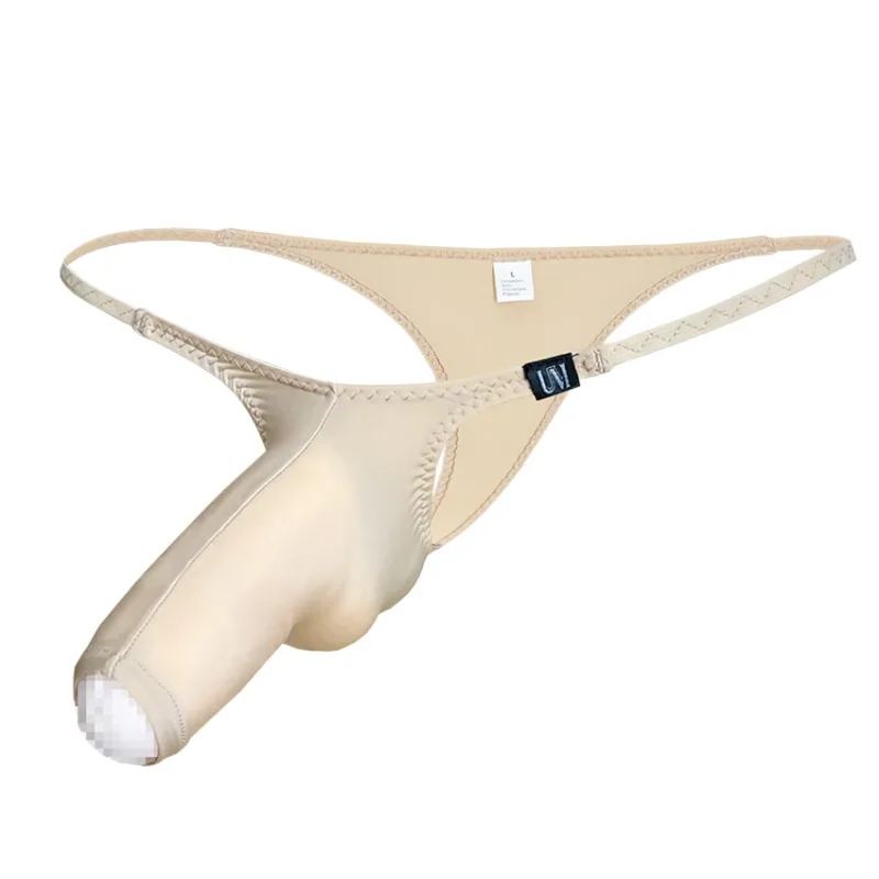 Sissy szexi férfi hosszú ujjú, nyitott ágyéki bikini, puha sztreccs, elválasztott tasak, légáteresztő alvási nappali alsónemű — image 6
