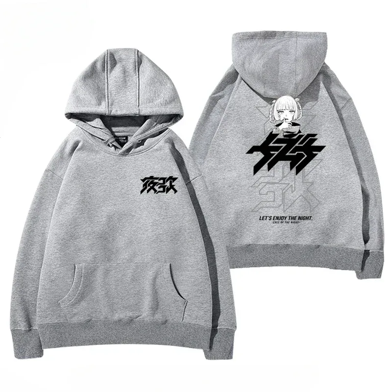 Y2K Anime CALL OF THE NIGHT Nazuna Nanakusa Grappige Hoodie Hip Hop Grafische Sweatshirts Poleron Hombre Streetwear Harajuku Tracksui