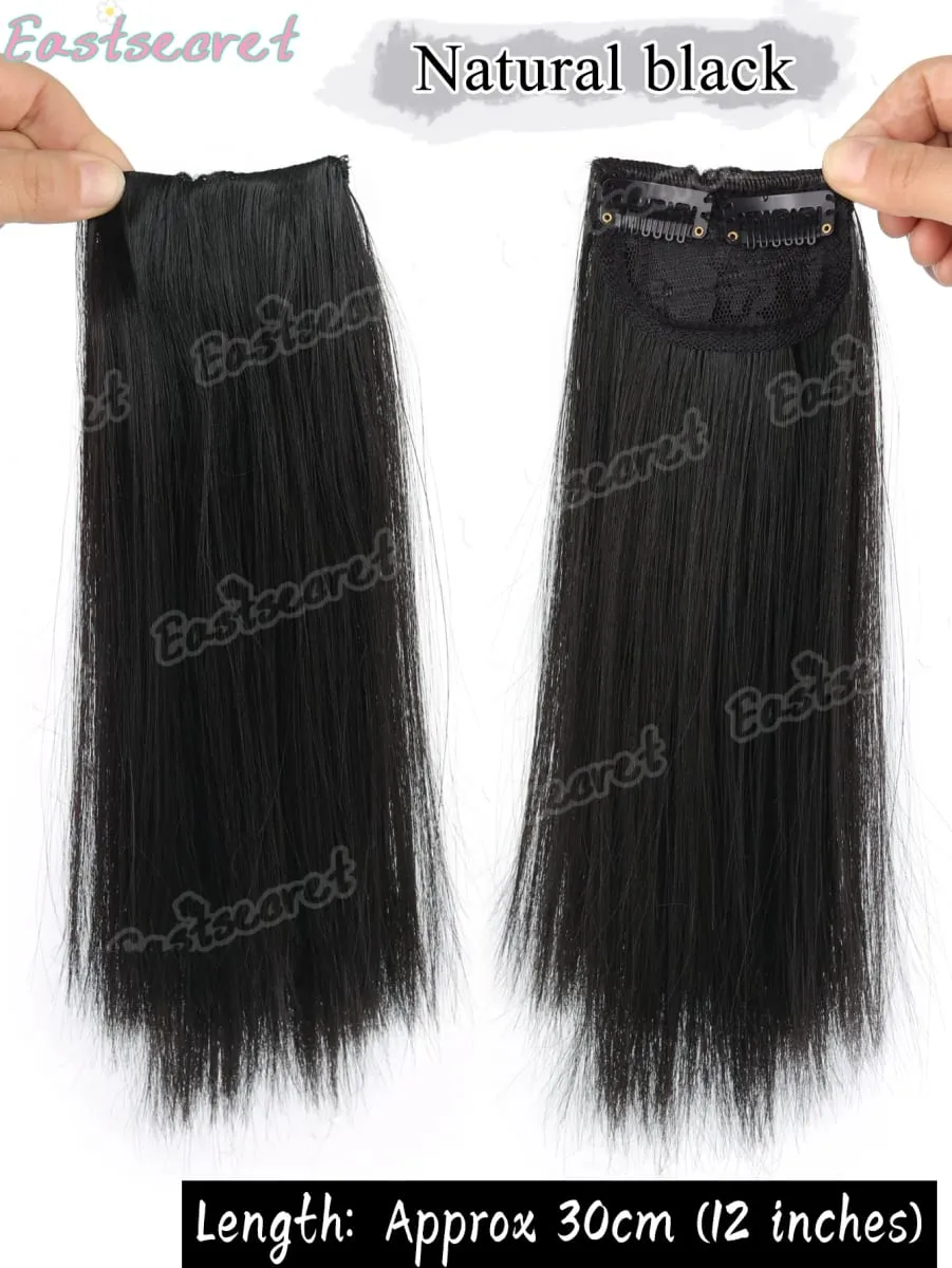 Hair Clip Natural Hair Extensions Clip In Synthetic wig Extensions 8/12Inch Hairpiece Replenish Hair Volume Clip In Natural Hair — image 11
