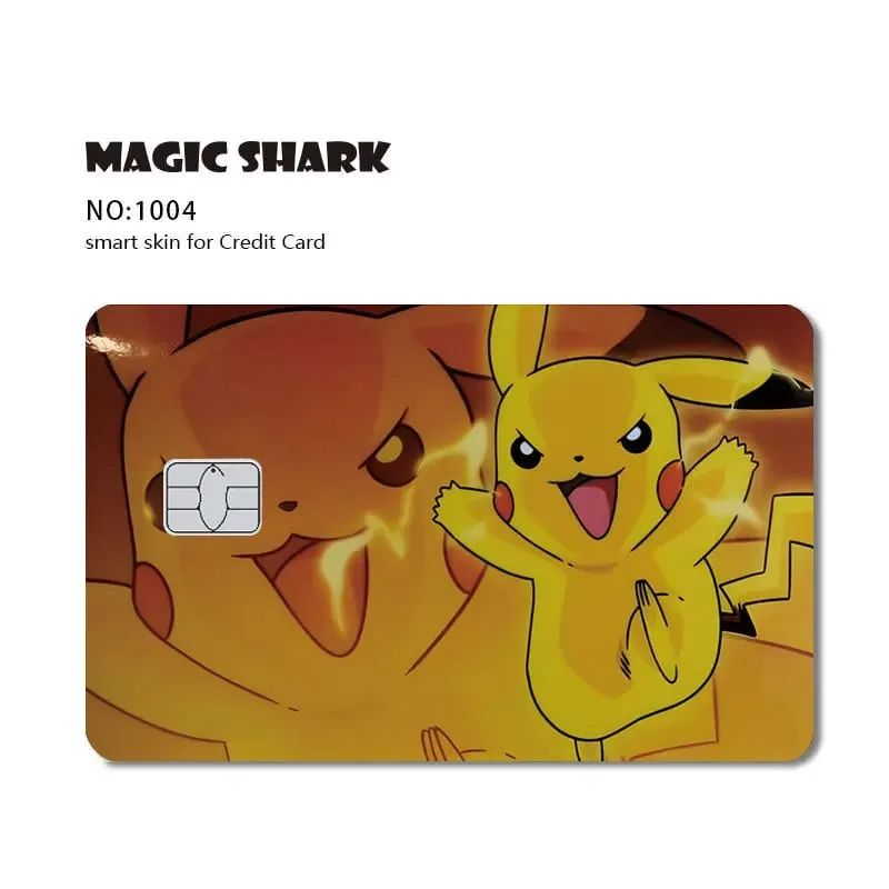 Maigc Shark Cute Pokemons Mewtwo Eevee Pikachu Gengar Sticker Film Cover for Debit Credit Card No Fade — image 15
