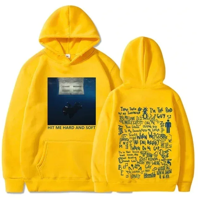 Hit Me Hard и Soft Tour толстовка с капюшоном Billie пуловер для мужчин певица графический принт осень-зима флисовые кофты для фанатов — image 14