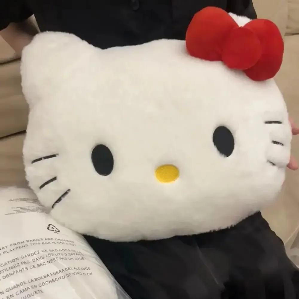 *Anime Sanrio Hello Kitty Cute Cartoon Head Plush Pillow Sofa Bedside Cushion Car Cushion Nap Pillow Birthday Gifts for Girl — image 2