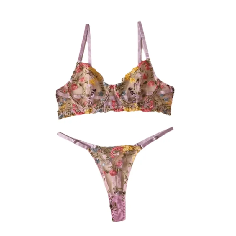 Versatile Transparent Lingerie Set Push Up Elegant Panties Bra Set Ultra-thin Bra Suit Valentine's Day — image 7