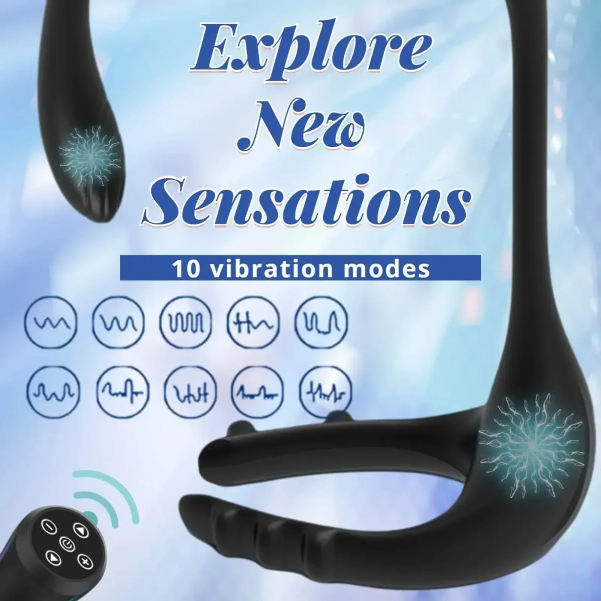 Y-Pao 3-in-1 vibrierender Penisring für Männer, verstellbarer Penisring, Vibrador, Prostata-Massagegerät, ferngesteuert, Sexspielzeug für Erwachsene für Paare — image 3