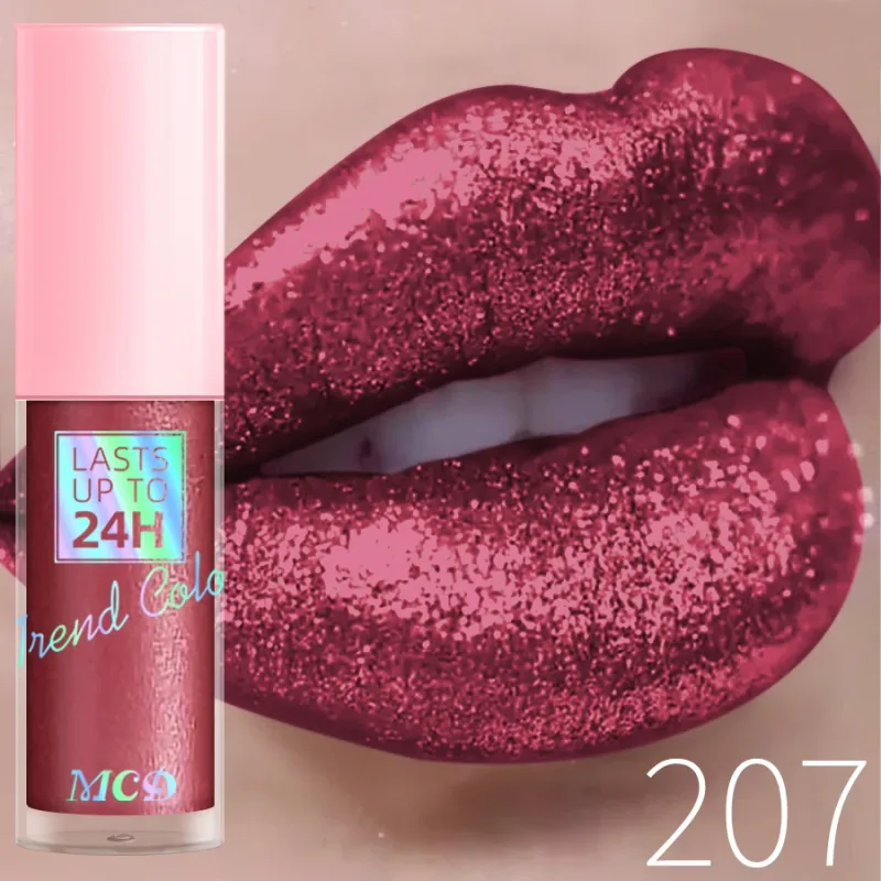 18 barev Diamonds Glitter Lesk na rty Dlouhotrvající voděodolná tekutá rtěnka Perleťová zářivá barva rtů Jiskřivý make-up na rty Ženy — image 12