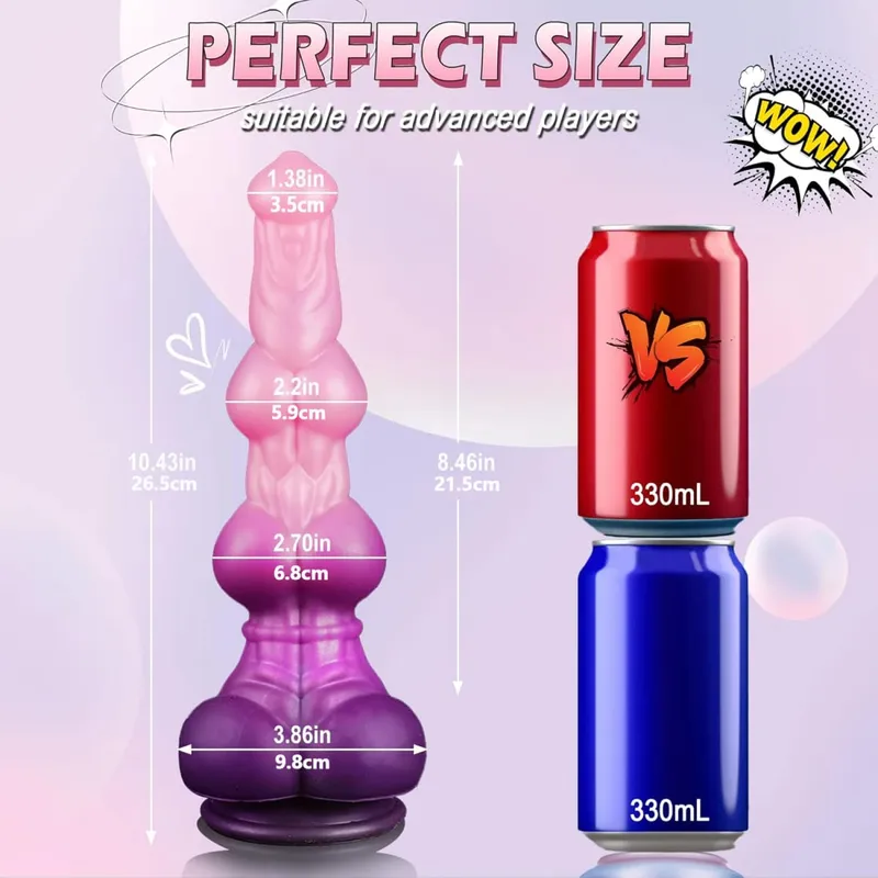 Enorme silicone vibradores grande nó realista anal plug cão pênis ventosa adulto brinquedos sexuais pau massagem de próstata vibrador para mulheres — image 4