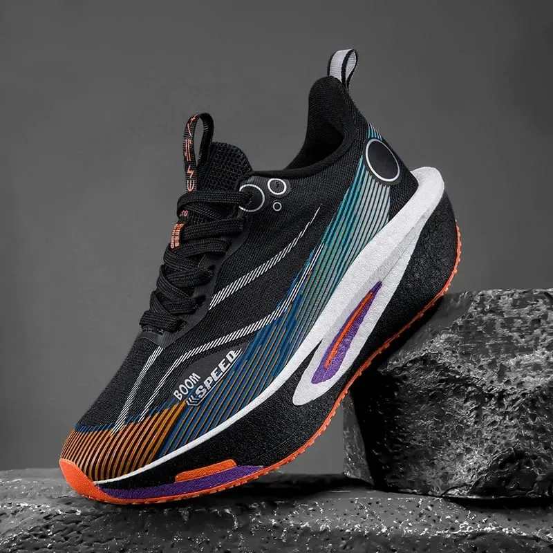 Men Marathon Running Shoes Carbon Plate Sports Sneakers Breathable Lightweight Mesh Comfortable Nonslip Athletic Shoes Unisex — image 8
