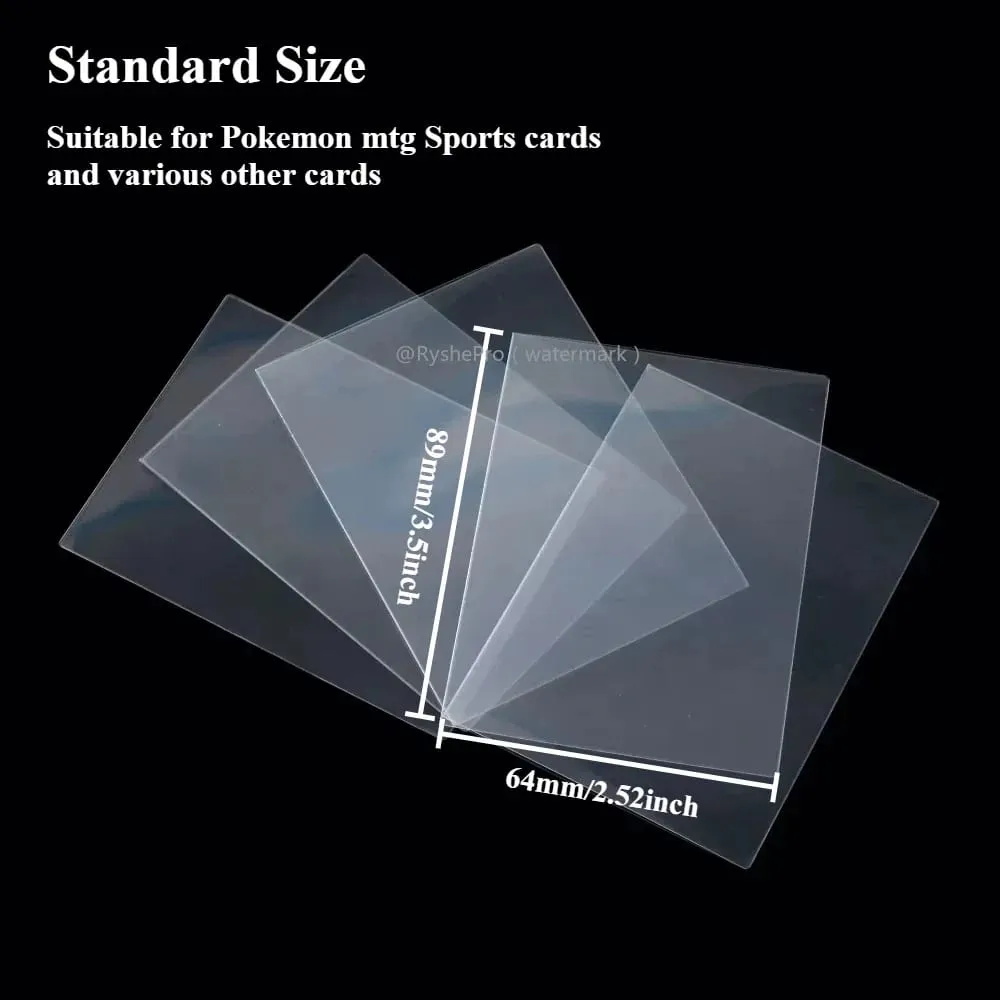 100pcs 뜨거운 투명 MTG 카드 슬리브 표준 크기 지우기 TCG 카드 수호자 스포츠 보드 게임에 대 한 내부 카드 커버 64x89mm