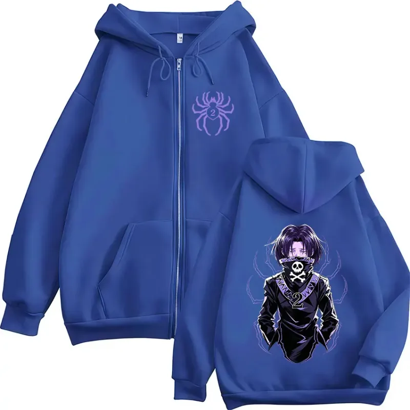 Anime Hunter X Hunter Feitan Portor Zipper Hoodies Men Women Clothing Oversized Fleece Zip Up Hooded Sweatshirts Coat Streetwear — image 6