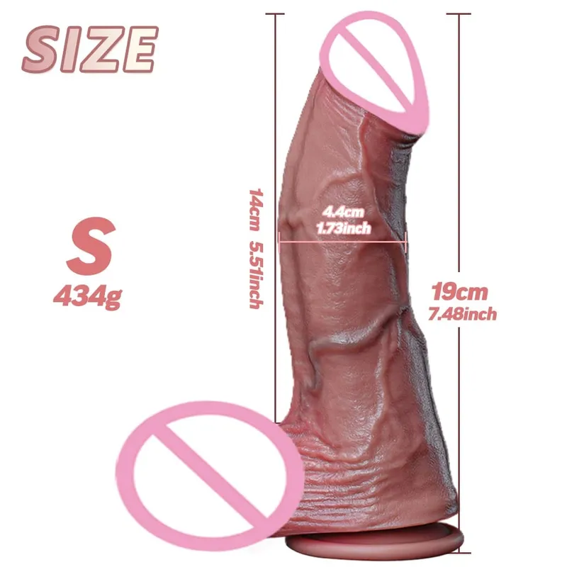 Realistisk Mjuk Stor Dildo XXL Porr Enorm Tjock Fake Penis Dubbel Silikon Kuk Kvinna Man Onani Sugkopp Analsexleksaker