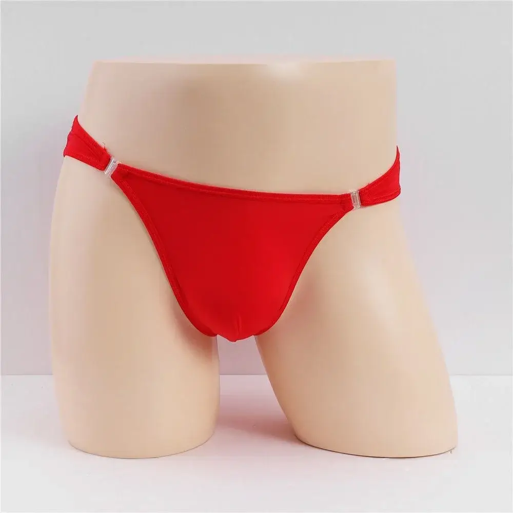 Nam Quyến Rũ U Lồi Nylon Quần Đùi Khóa Có Thể Tháo Rời Eo Thấp Băng Lụa Quần Lót Thoải Mái Lụa Sữa Liền Mạch Quần Lót Mỏng — image 13