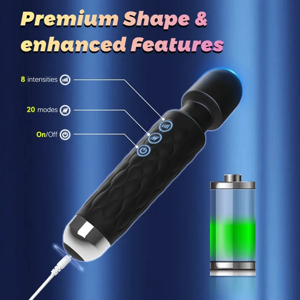 Penggetar Kuat Tongkat Ajaib Wanita USB Boleh Dicas semula Alat Urut Kalis Air Klitoris G-Spot Vibrator Mainan Seks Sesuai untuk Dewasa — image 4