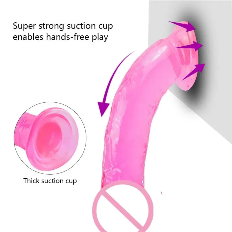 Realistic Dildo Masturbator Anal Toys For Women Crystal Dildo Suction Cup Penis Female Sex Toys G-Spot Erotic Toy for Adults 18 — image 2