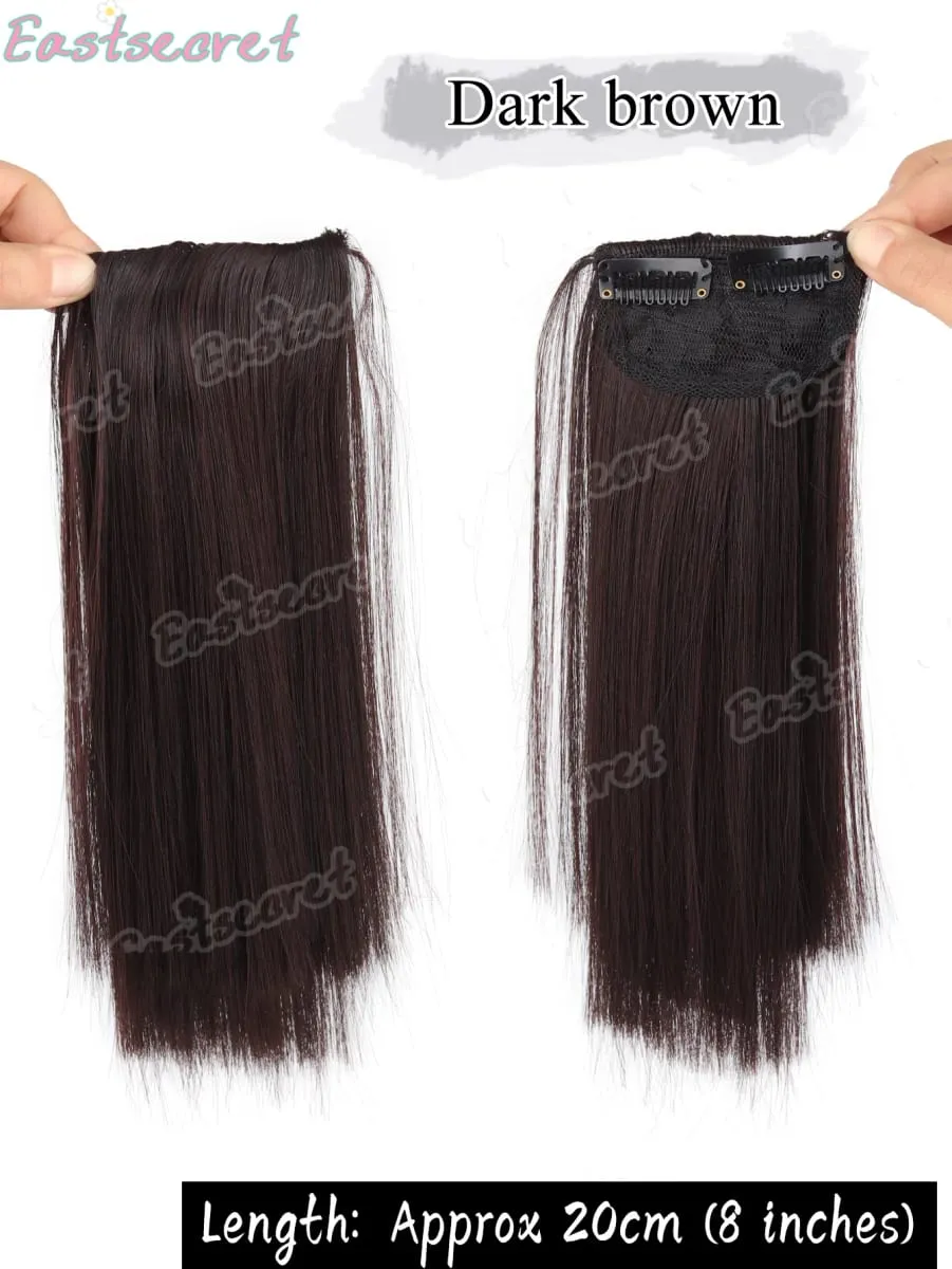 Hair Clip Natural Hair Extensions Clip In Synthetic wig Extensions 8/12Inch Hairpiece Replenish Hair Volume Clip In Natural Hair — image 10