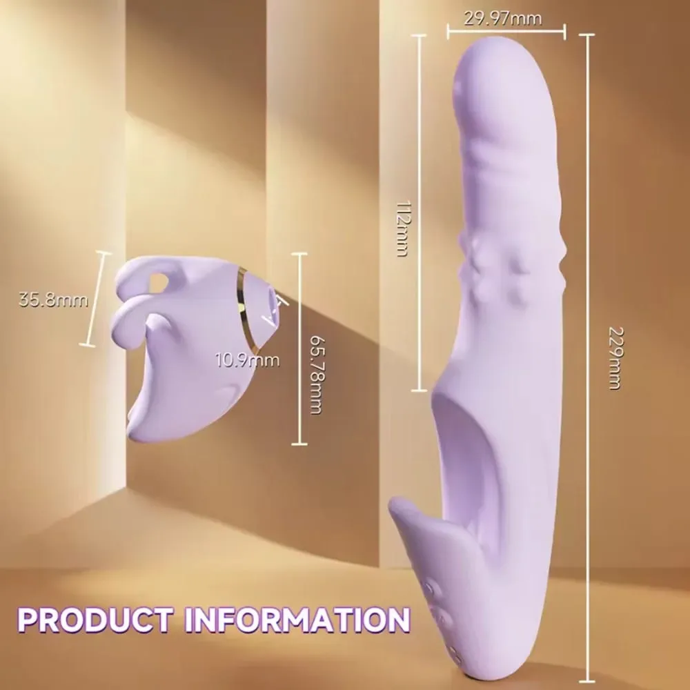 Thrusting Vibrator Odnímatelný přísavník Orgasmus Stimulátor klitorisu Ovládání APP 9 Sání a 9 Teleskopických režimů Sexuální hračky pro ženy — image 6