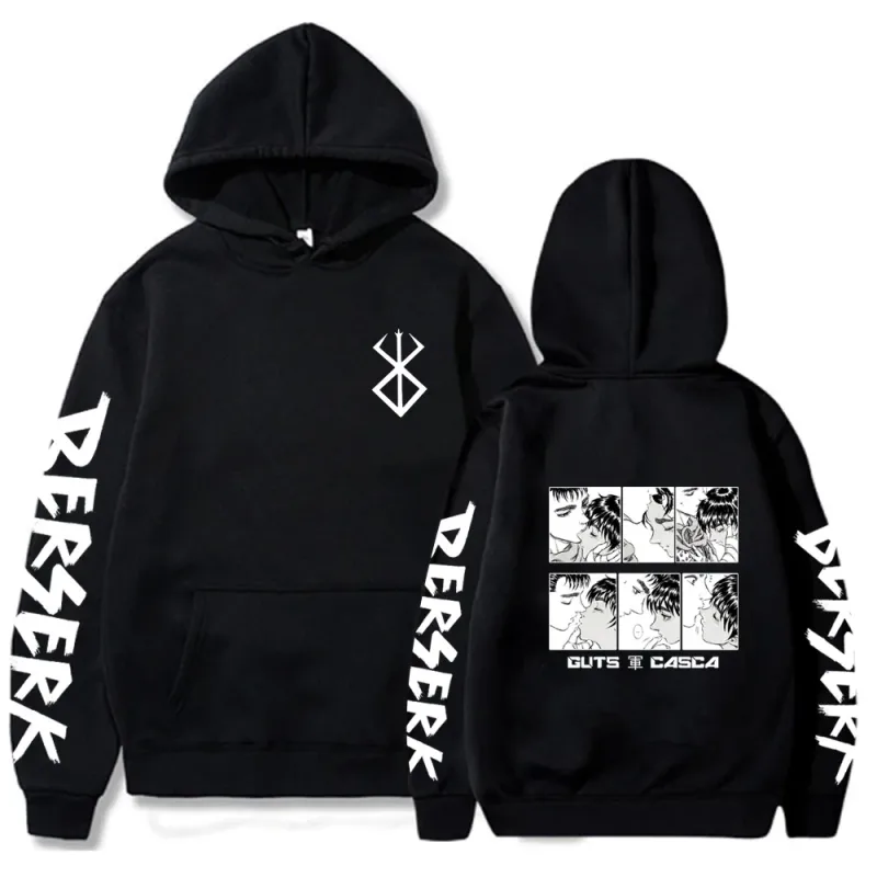 Berserk Rits Hoodies Mannen Vrouwen Lange Mouw Sweatshirt Fleece Oversized Jassen Grappige Berserk Japanse Anime Streetwear — image 15