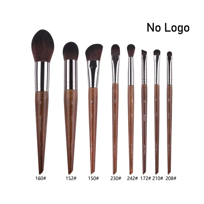 Přírodní dřevo štětce na líčení očí celá sada Pro Crease Eyeshadow Make up kit rozmazání zvýrazňovač obočí Štětec na řasy praktický — image 33