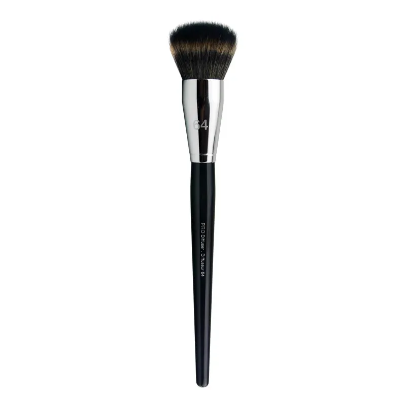 1 db Pro Round Powder sminkecset Beállítás Smink ecset Púder Kontúr szintetikus Haj Angled Foundation fa nyél — image 11