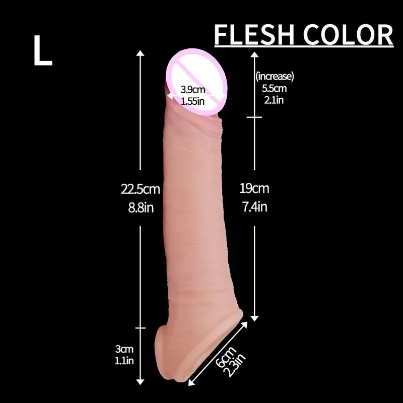 Návlek na erekci Trénink penisu Sexy dospělý muž Silikonový návlek na penis prodlužovač penisu Mužská erotická hračka Dildo Cock