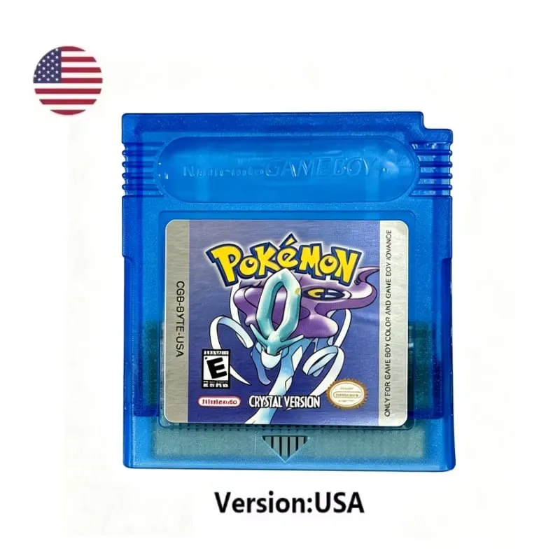 Sok stílusú Pokémon Vörös Kék Kristály Arany Zöld Ezüst Sárga GBC játékkártya 16 bites videojáték kazettás konzolkártya GB/SP — image 13