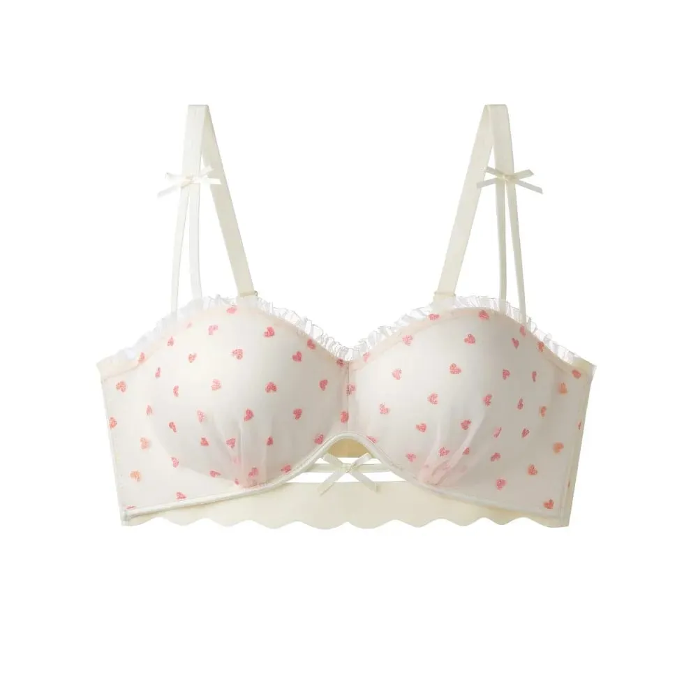 ผู้หญิง 2026 ใหม่ Pure Desire ลูกไม้ฝรั่งเศสครึ่งถ้วย Bra หน้าอกขนาดเล็ก Push Up Anti Sag Comfort สวมใส่ทุกวันสุภาพสตรีชุดชั้นใน Brassiere — image 3