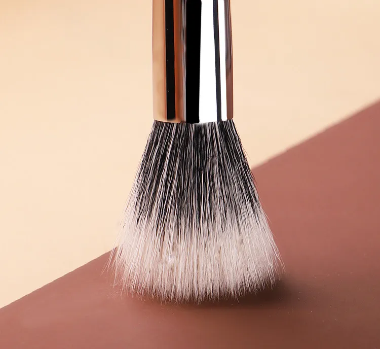 Berus Mekap Profesional Kontur serbuk Tetapan Berus Mekap Pelbagai Fungsi Berus Stippling Blush lembut Bulu kambing kayu asli — image 4
