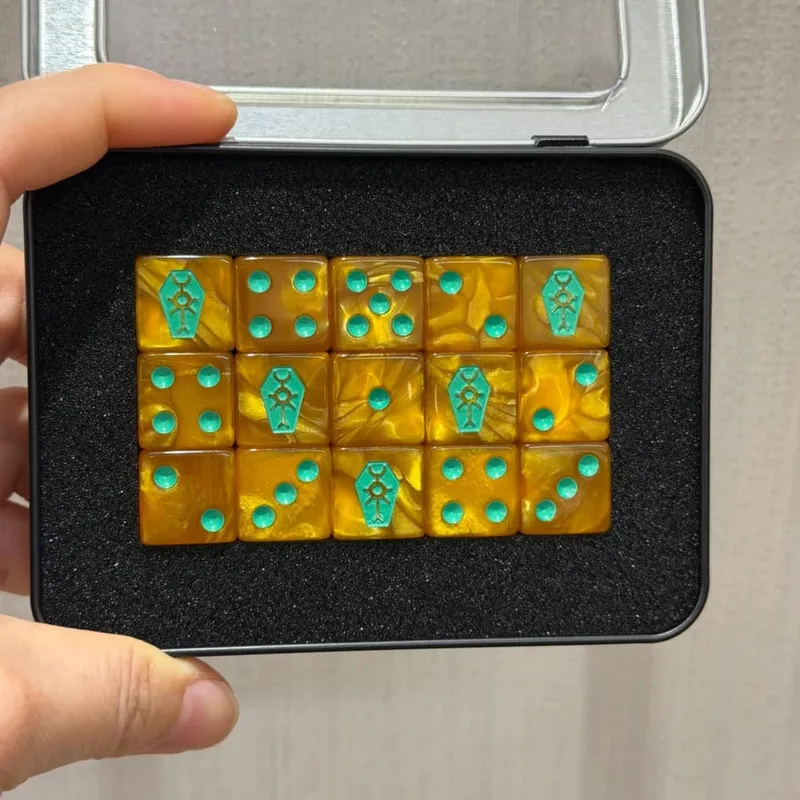 15PCS 16mm/0,63inch D6 Wargaming sada kostek pro stolní miniatury hry Sledování poškození armádní frakce žetony kostek — image 27