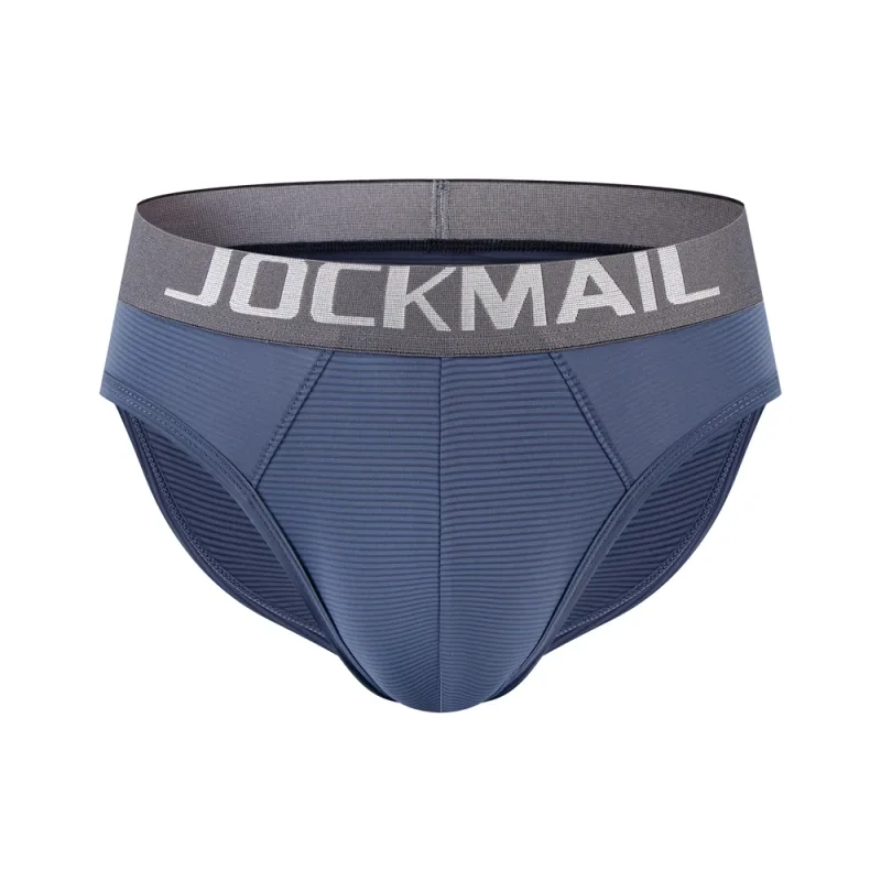 Men Underwear Brief Sexy Low-rise Striped Bikini Athletic Supporters Underpants Sleepwear Nylon Quick Dry Breathable — image 14