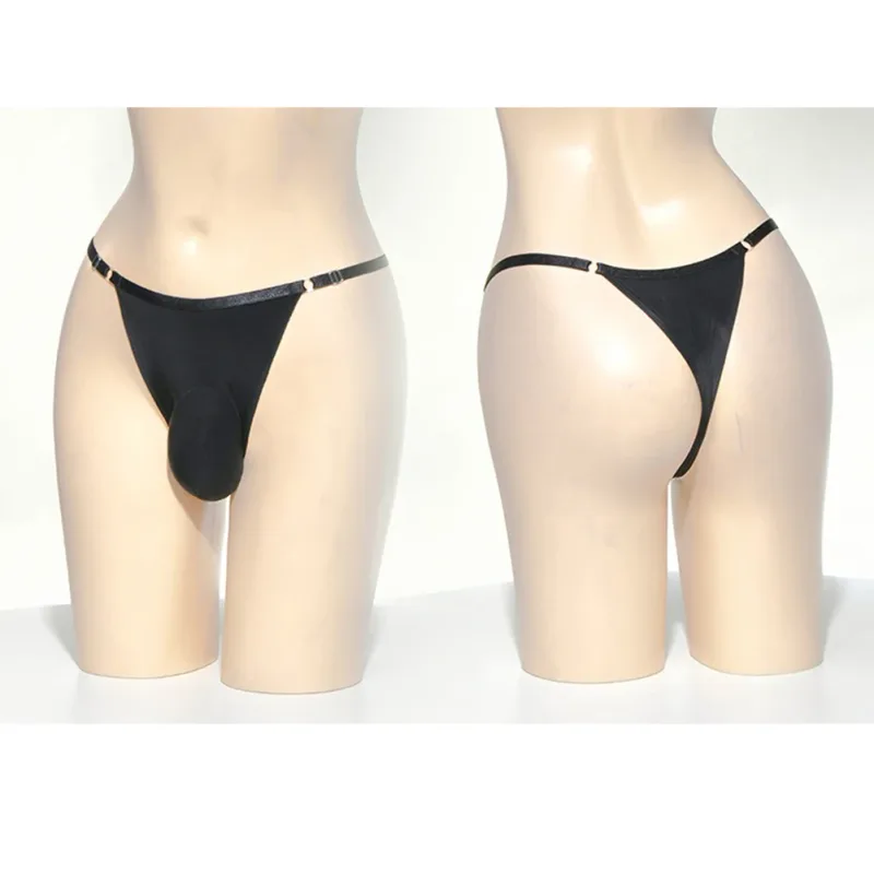 Lelaki Lancar Minyak Ultra Nipis Tipis Melihat Melalui Regangan Pantyhose Seluar Dalam Seluar Dalam Seluar Dalam Thong Pinggang Rendah Sutera G-string Lelaki — image 14