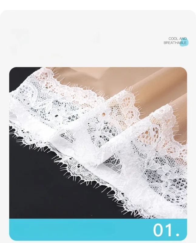 Calças triangulares masculinas de seda gelo com borda de renda, roupa íntima fina respirável sem rastros, cintura baixa, macia, sem costura, conforto masculino — image 14