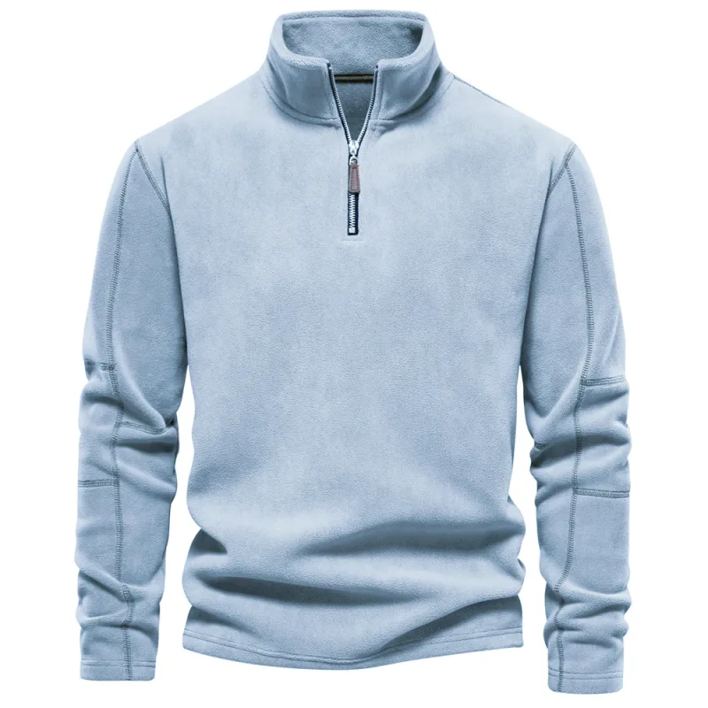 Mærkekvalitet Tykk varm fleecejakke til mænd Lynlåshalstrøje herre sweatshirt Soft Shell herrejakke — image 12