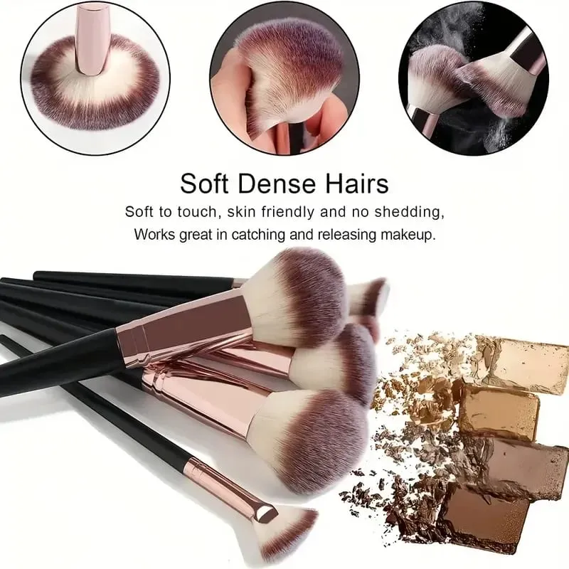 NYT 3-20 STK Makeup Børster Sæt Eye Shadow Foundation Concealer Blending Blush Brush Blød Fluffy Kvinder Beauty Tool Julegave — image 4