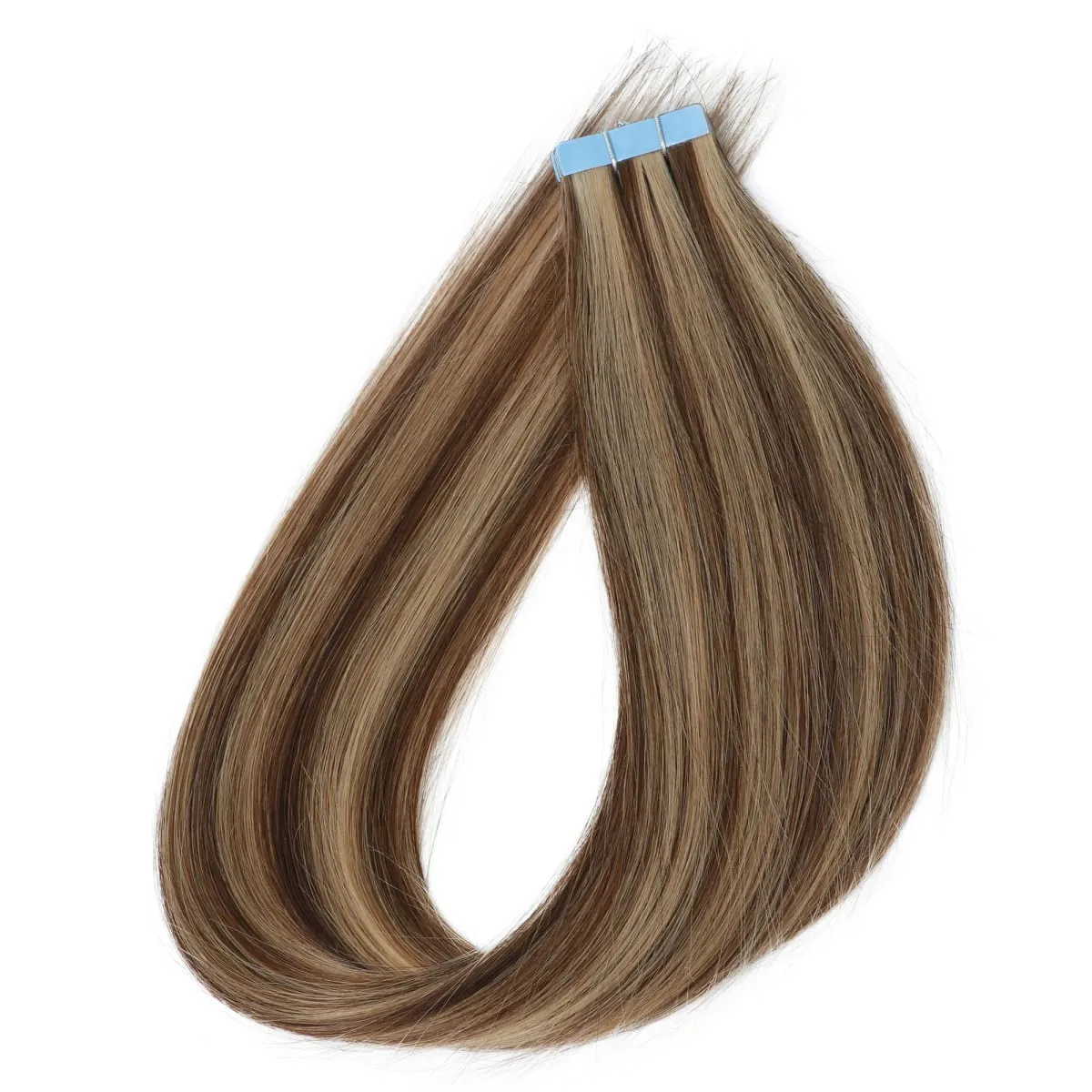 20Pcs/Pack Tape Sa Mga Extension ng Buhok ng Tao Angkop para sa mga Babae na may Invisible Adhesive Tape Ins Seamless Straight na Buhok para sa Volume at Haba — image 13
