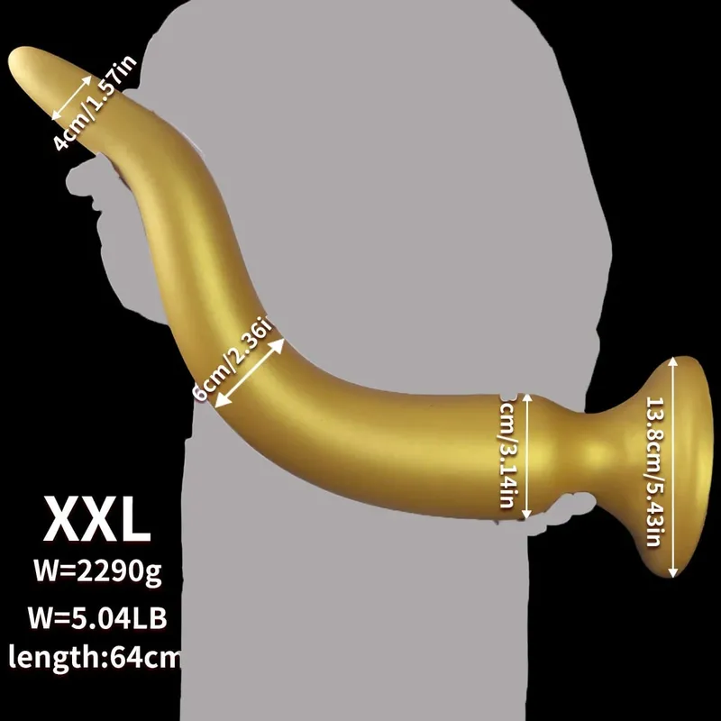 Giant Anal Plug 64CM Super Long Soft Silicone Huge Butt Plug Thick Anal Dildo Dilator with Suction Cup Adult Sex Toys