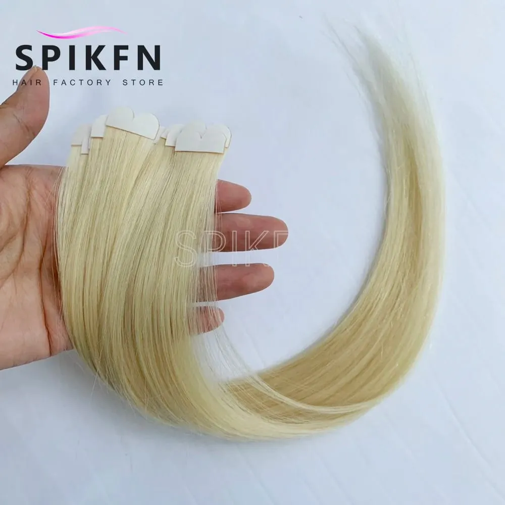 14inches Mini Tape-In Hair Extensions Straight Human Hair Seamless Skin Weft 10pcs/pack Lightweight Butterfly Tape Hair — image 8