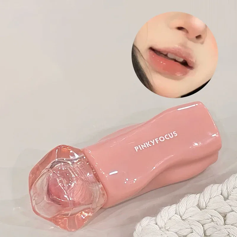 Pinkyfocus Lipstick Glossy Mirror Lip Gloss Ενυδατικό Ενυδατικό Ζουμερό Nude Lip Tint Κραγιόν μακράς διαρκείας καθημερινό φυσικό μακιγιάζ — image 11