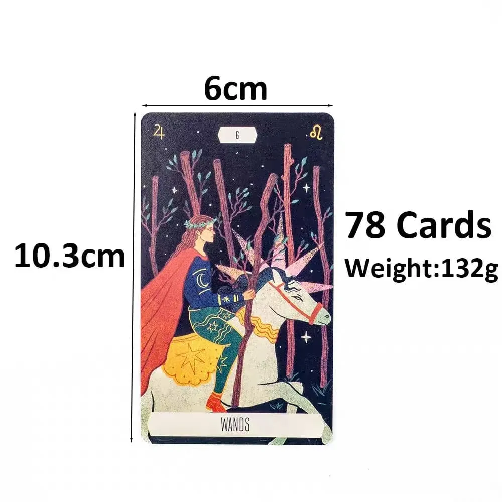 Zodiac Tarot Cards 78 PCS Astrology Constellation Star Sign Tarot Deck Divination Horoscope Star Fortune Telling Oracle Gift