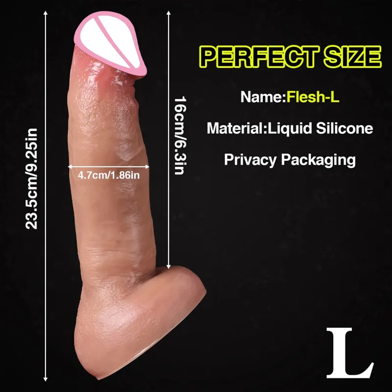 Levné Soft Skin Feel Realistic Husté dildo Gay masturbátory Silikon Dick Velká přísavka Penis Anální kolík Sexuální hračka pro muže Ženy — image 12